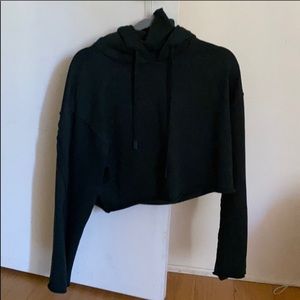 Forest Green Alo Yoga Cropped Hoodie